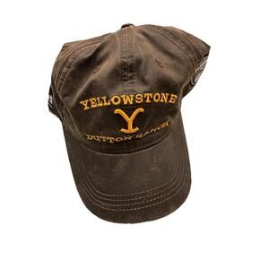 YELLOWSTONE Dutton Ranch Hat / Cap Brown Waxed Gamblers‎ Austin Hard To Find H71